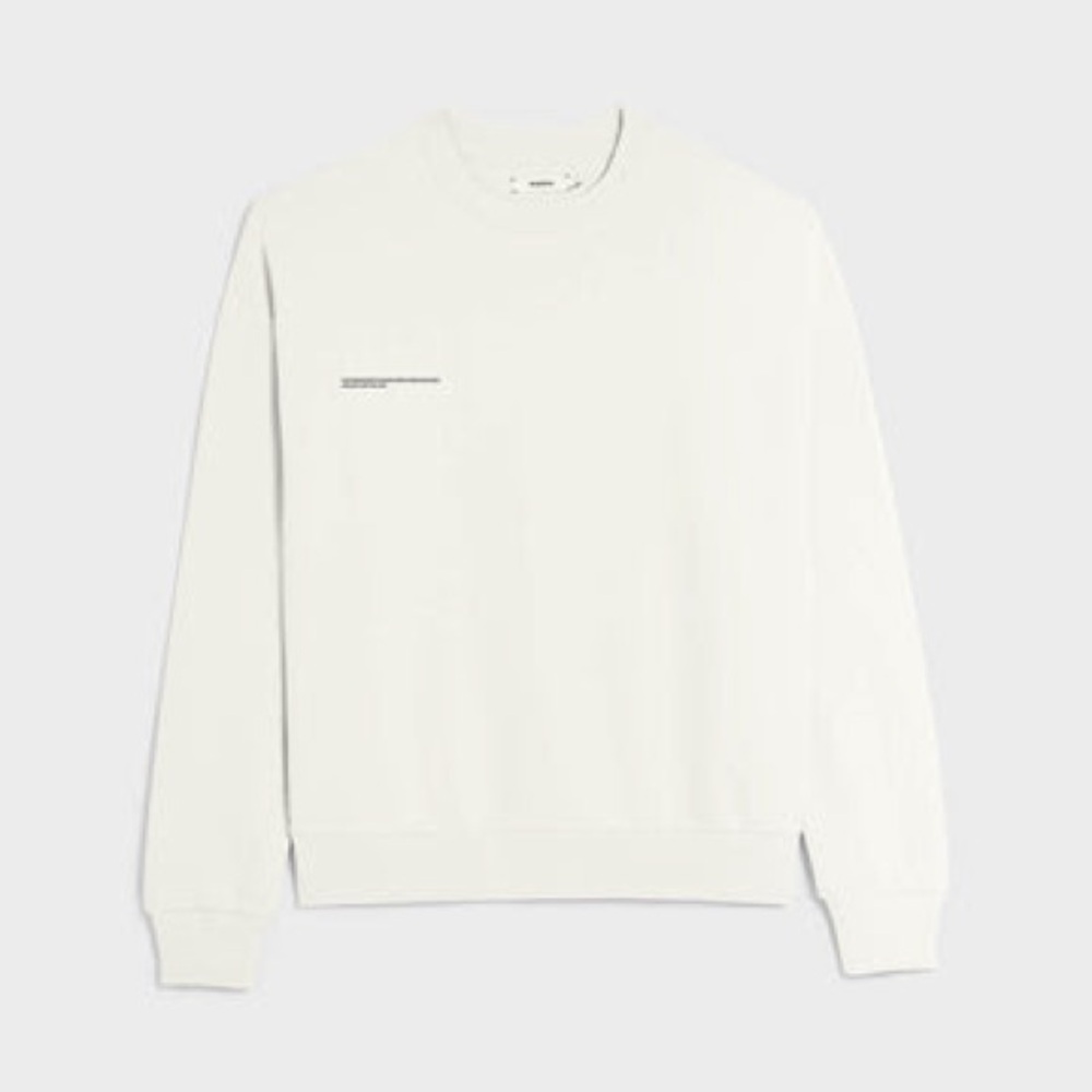 Pangaia Lightweight Recycled Cotton Sweatshirt in Off-White